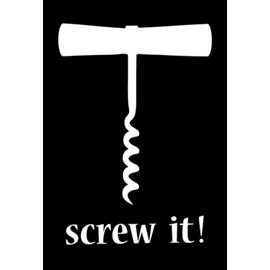 AGDeko® Blechschild Wein Korkenzieher screw it Größe 30x20 cm