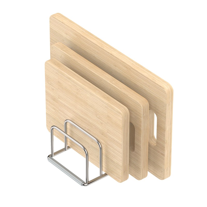 KORRTFID Cutting Board Organizer Stand Holder,304 Stainless Steel Chopping Board