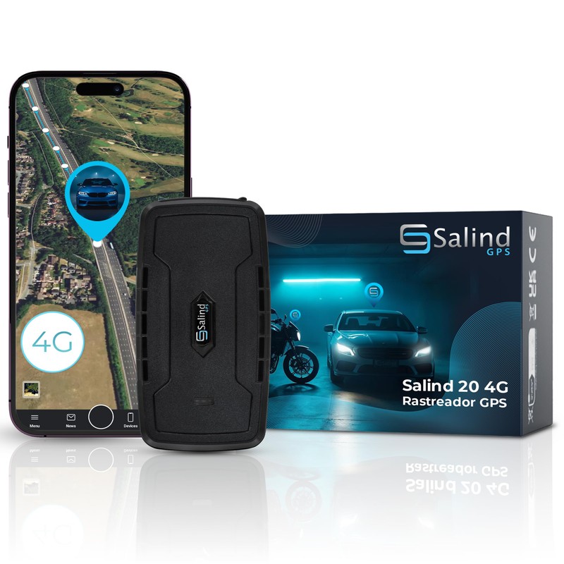 Salind Localizador GPS 4G con Imán para Coches, Maquinaria y