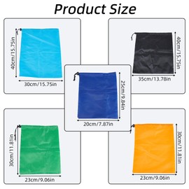 letsinstyle 5Pcs Small Drawstring Bags, Multicolor Ultralight Ditty Bag Polyester Dustcover Pouch, Outdoor Accessories for Gym Traveling Hiking Yoga Shopping