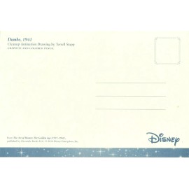DUMBO, CLEANUP ANIMATION DRAWING BY TERRELL STAPP, NICE POSTCARD. (1)
