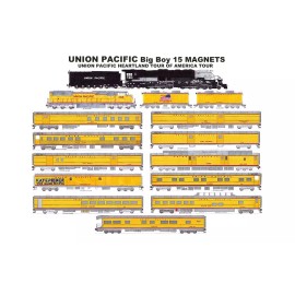 Union Pacific Big Boy 4014 2024 Heartland Tour Full Set 15 magnets Andy Fletcher