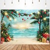 Beach Christmas Tree Backdrop Photography Summer Beach Christmas Tree Decoration