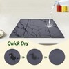 Large Stone Drying Mat for Kitchen Counter, 24"x16" Collapsible Quick