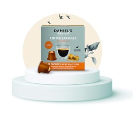 New Daniels Blend Single-Serve Aluminum Coffee Pods Compatible with Nespresso Machine, Kosher Certified, 120 Pods (Caramello, 120 Pods) Flavor Caramel Flavored Infused