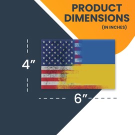 Magnet Me Up Distressed Ukraine Ukrainian American Flag Magnet Decal, 4x6, Heavy Duty Automotive Magnet for Car Truck SUV