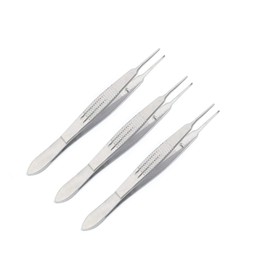OdontoMed2011 3 PCS CASTROVIEJO Forceps 4" 0.3MM Tying 1X2 Stainless Steel Instruments ODM