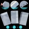 QiXin 30pcs A6 Binder Pocket Set no Zipper Clear Budget