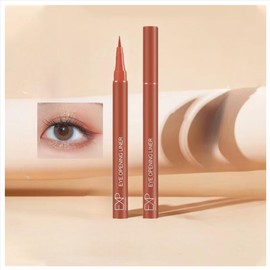 Zosyfex: Eyeliner is easy to draw, easy to draw, easy to blur, waterproof water for quick drying for beginners, easy to improve eye impression; 8 colors (orange powder)