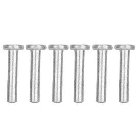 Pack of 100 Solid Aluminium Rivets, GB867 M4 Flat Head Aluminium Rivets, Flat Head, Solid Rivets, Hardware Fasteners for Attaching in Mechanical Engineering (M4 x 25)