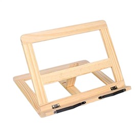 Wooden Cookbook Holder,Wooden Cookbook Shelf Reading Recipe Holders - Rustic Desktop Bookstand Portable Kitchen Accessories for Documents