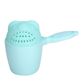 Baby Shampoo Cup, Cute Hair Detergent Hair Washing Child Protection Hair Washing Cup Baby and Children Hair Washing Bowl Shower Rinse Baby Bath Rinse Bucket Baby Bathtub Waterfall Rinse (Green)