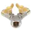 kesoto 1 Pc Brass Two Way Natural Gas Pipe Splitter