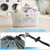 PATIKIL Waterproof Cloth Laundry Bag, 2 Pack 13"x10" Heavy Duty
