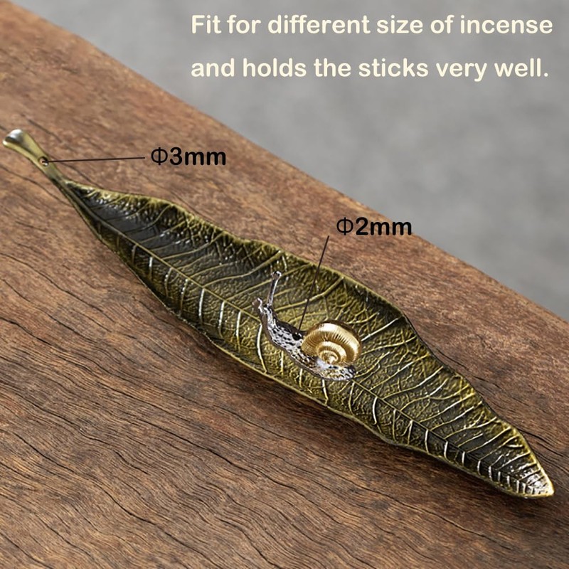 Incense Holder Set - 9 Inch Incense Leaf Boat Stick