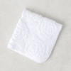Rose Motif Towel Handkerchief, White (5664701-10-01)