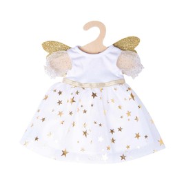 Heless 2152 - Dress for Dolls in Guardian Angel Design with Golden Wings and Star Headband, Size 35 - 45 cm