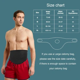 HDBHBH Ostomy Belt for Men & Women | Stealth Ostomy Bag Cover for Sports & Swimming | Ileostomy Support Wrap with Inner Pocket | Stoma Support Belt (L)