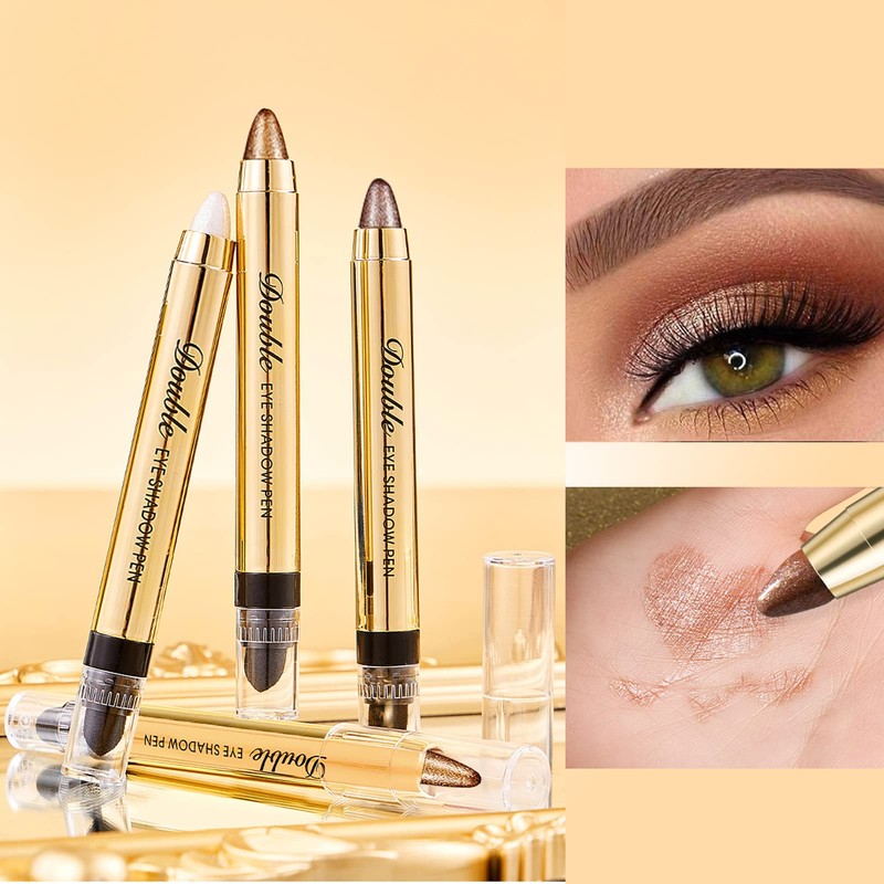 Eyeshadow Stick Set, 3 Colours Eyeshadow Pen, Eyeshadow Stick Glitter,