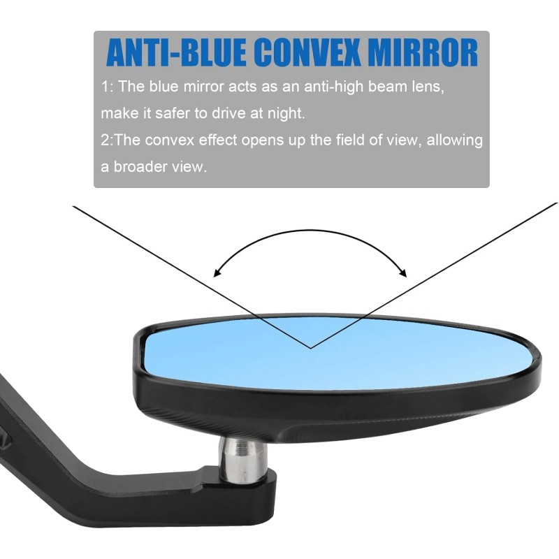 GOODFITMENT 7/8" Motorcycle Handlebars Mirrors Side View For Honda Rebel