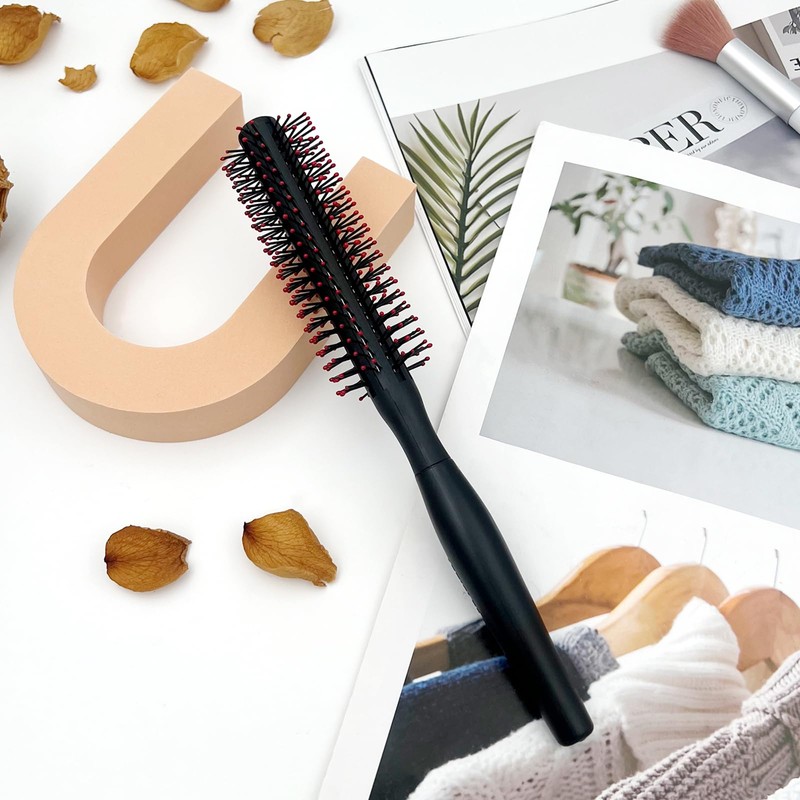 Styling Curling Comb, Round Brush for Blow Drying, Detangling, and
