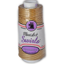 Maxi Lock Swirls Butter Toffee Serger Thread 53-M64 by Maxi Lock