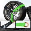 TREKASSY 4 Axle Straps Heavy Duty Wheel Tow Ratchet Strap