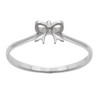 Silverly Women's 925 Sterling Silver Thin Small Bow Ribbon Wire