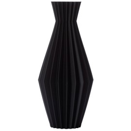 3D Vase Daria Decorative Vase L 30 cm Floor Vase Vase Pampas Grass Dried Flowers (Black)