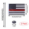 2 Pack USA Thin Red Line Flag Firefighter Deluxe Desk