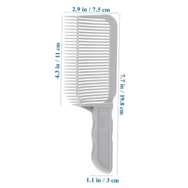 FRCOLOR Professional Barber Cutting Comb Flat Top Fade Hair Styling Clipper Comb for Men