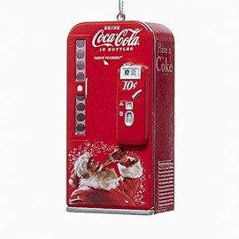 Kurt S. Adler Vintage Coca Cola Vending Machine with Santa Christmas Tree Ornament Coke New