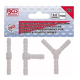 BGS 8790-6 | Hose Connector Assortment | Fuel Resistant | 6 mm | 8 pcs.
