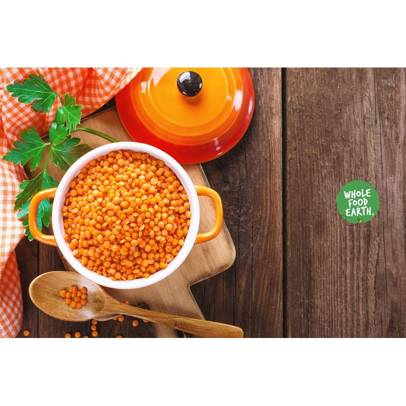 Wholefood Earth Organic Red Split Lentils 500g GMO Free |