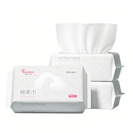 Taoluwin Soft Dry Wipes, 180 Count Disposable Face Towel, Dry/Wet Use, Tear-Resistant Makeup Remover Tissues for Daily Cleansing & Reuse, 20x20cm