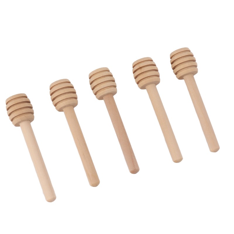 50pcs Honey Dipper Wooden Multipurpose Mini Honey Stirrer Stick for
