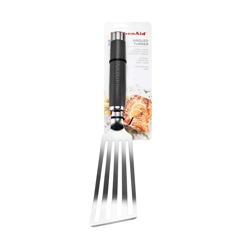 KitchenAid Gourmet Stainless Steel Flex Turner, One Size, Black