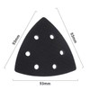 4 Pieces 93mm 6 Holes Hook Soft Interface Pad Triangle