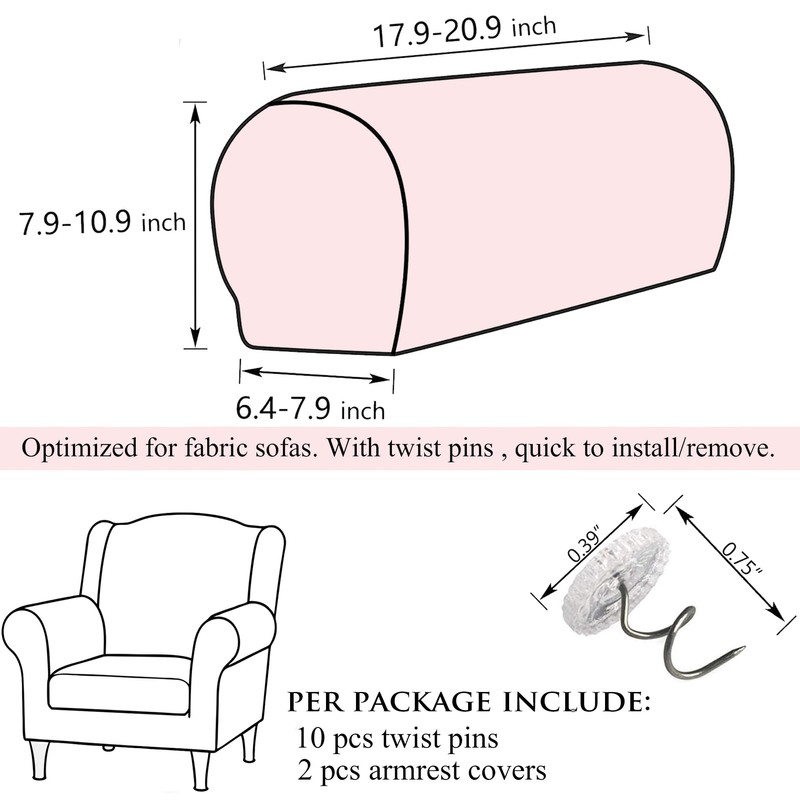 PBIEHSR Sofa Couch Arm Chair Covers, Armrest Armchair Covers Stretch