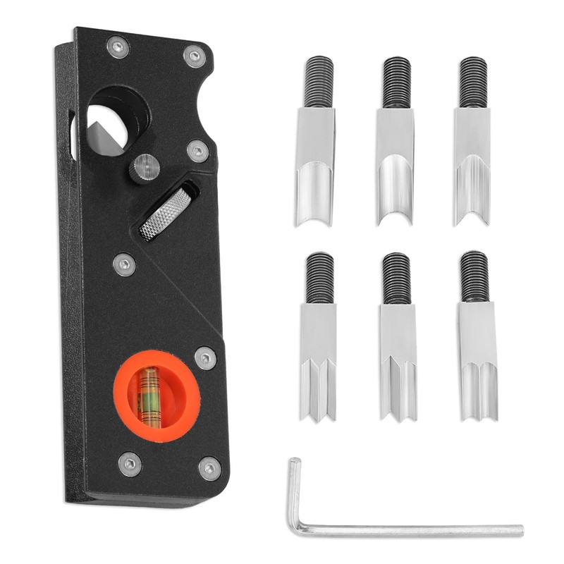 Chamfer Plane Adjustable Woodworking Hand Planer with 6 Cutter Head