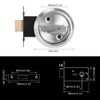 Round Door Lock, Home Bathroom DoubleSided Lock 304 Stainless Steel