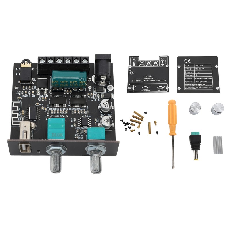 Bluetooth 5.1 Amplifier Board 9 to 24V 2.1 Channel Mini