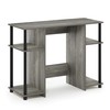 FURINNO Jaya Computer Study Desk, French Oak Grey/Black