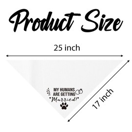 My Humans are Getting Married Bandana, Dog Wedding Bandana, Pet Kerchief for Small Medium Dogs, White Pet Kerchief, Gift for Dogs Lover, Pets Scarf Triangle, Dog Wedding Bandanas
