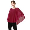 Casual Chiffon Cape Soft Shawl Sheer Shrugs Poncho Capelets shawls