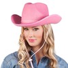 Classic Color Cowboy Hat Felt Pink