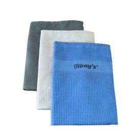 ilbay's [Set of 3] 60 x 40 cm Microfibre Cleaning Cloths - Streak-Free Cleaning without Detergents for Car, Kitchen, Bathroom and Household (Blue)