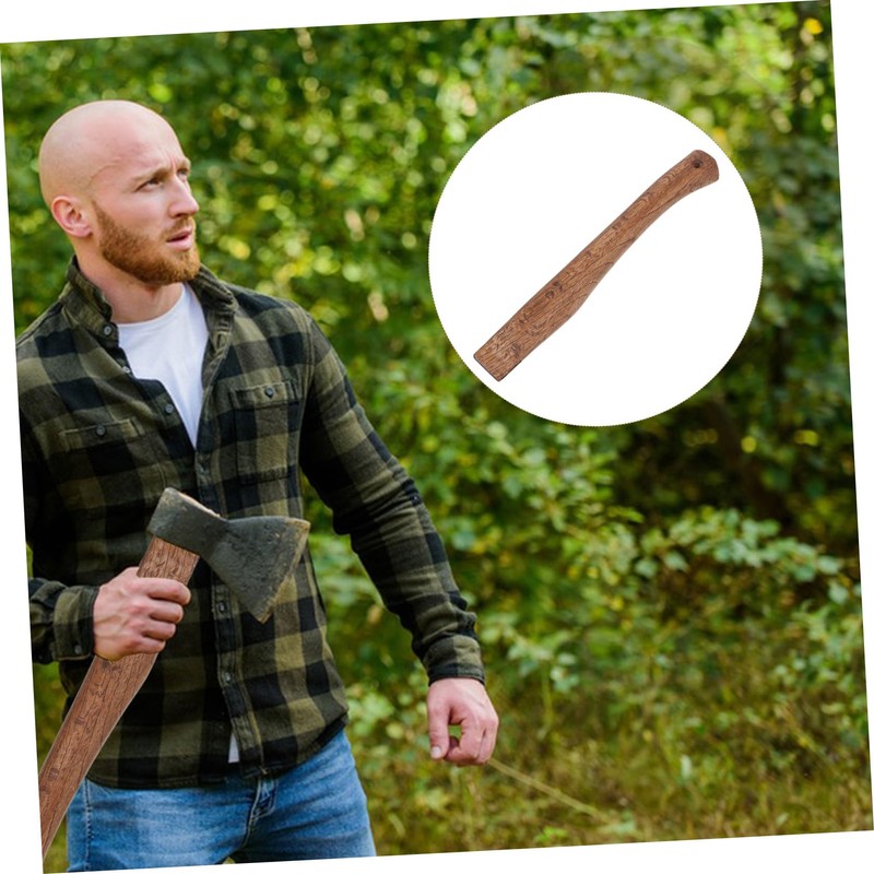 SHINEOFI Hatchet Replacement Handle Ergonomic Carbonized Acutissima Wooden Axe Handle