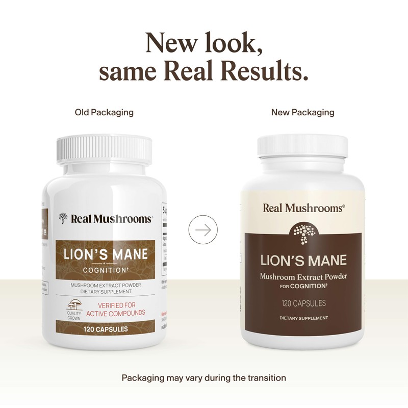 Lions Mane Mushroom Cognition (120 Capsules) Lions Mane Mushroom Powder