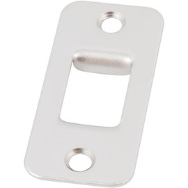 Stone Harbor Hardware Round Pocket Door Lock, Strike Plate, 1-1/4" x 2-3/4", Satin Nickel